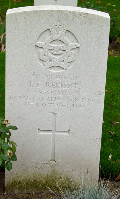F/O Bryn Evans Roberts<br /><br /><br />died on active duty - October 14th, 1944